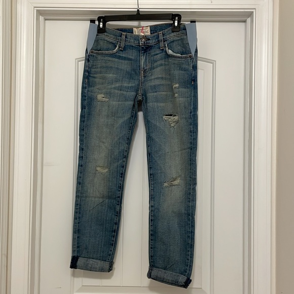 Current/Elliot HATCH Maternity The New Boyfriend Jeans Distressed Size 25 - Picture 6 of 12